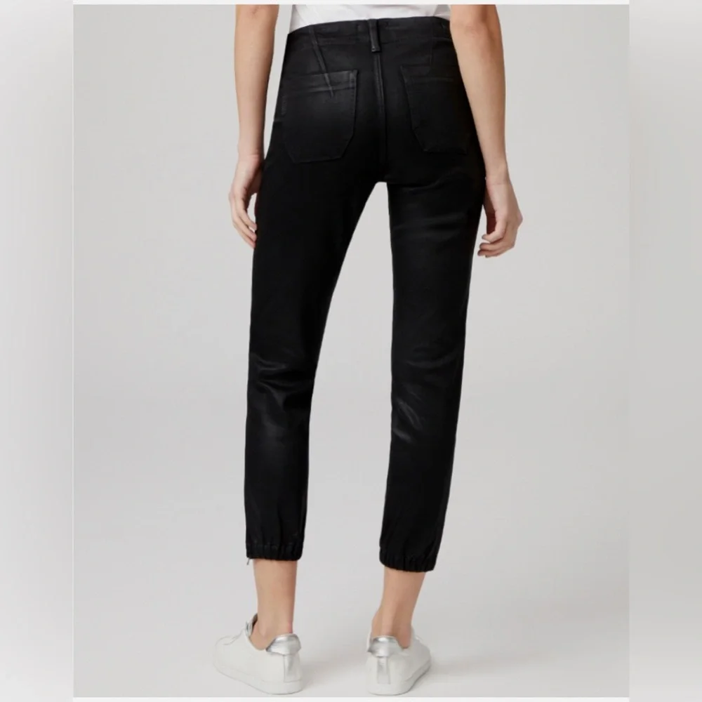 NWOT PAIGE Mayslie Jogger in Black Fog Luxe Coating - Picture 4 of 6